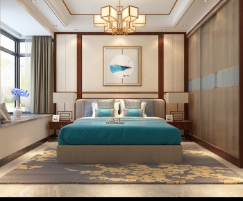 New Chinese Style Bedroom-ID:544123897