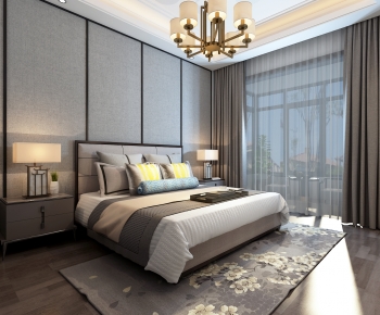 New Chinese Style Bedroom-ID:319643977