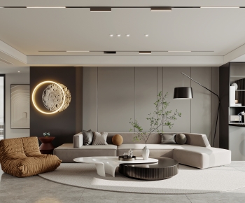 Modern A Living Room-ID:740211012