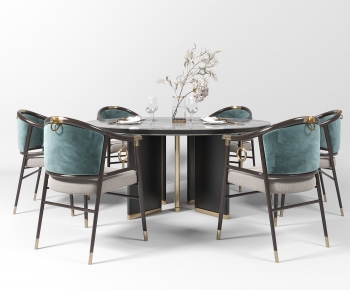 New Chinese Style Dining Table And Chairs-ID:634783031