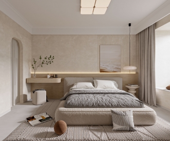 Wabi-sabi Style Bedroom-ID:519934892