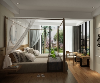 New Chinese Style Bedroom-ID:704952964