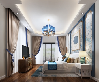 New Chinese Style Bedroom-ID:845308078
