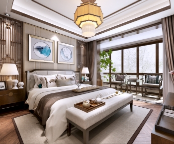 New Chinese Style Bedroom-ID:160775902