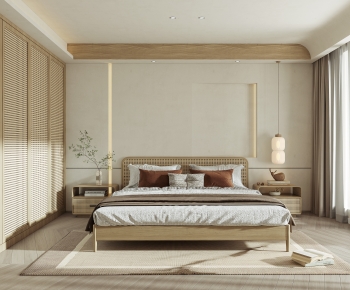 Wabi-sabi Style Bedroom-ID:817336089
