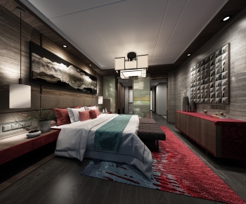 New Chinese Style Bedroom-ID:990657097