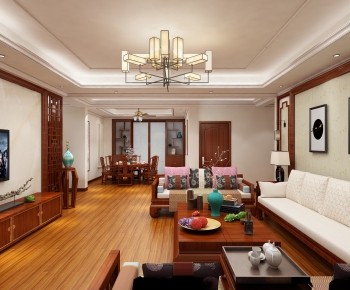 Chinese Style A Living Room-ID:535367975