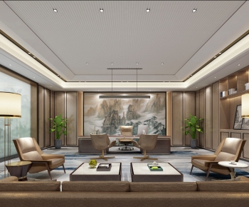 New Chinese Style Manager's Office-ID:937452087