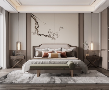 New Chinese Style Bedroom-ID:195223093