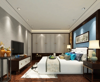 New Chinese Style Bedroom-ID:382651097