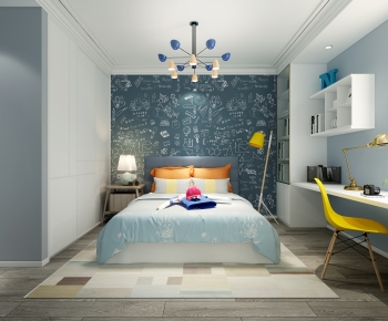 Modern Nordic Style Boy's Room And Son's Room-ID:919384961