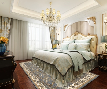 Simple European Style Bedroom-ID:520873071
