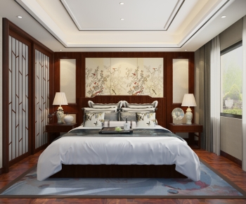 New Chinese Style Bedroom-ID:701642047