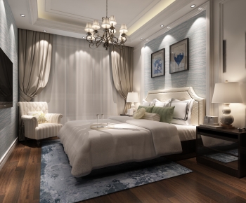 Simple European Style Bedroom-ID:225964072