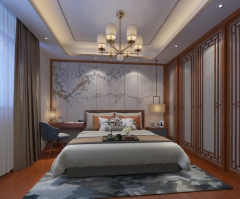 New Chinese Style Bedroom-ID:265130042