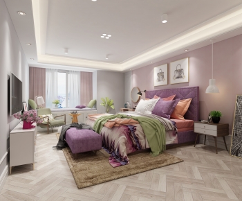 Modern French Style Bedroom-ID:425945043