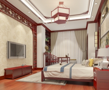 New Chinese Style Bedroom-ID:900816927