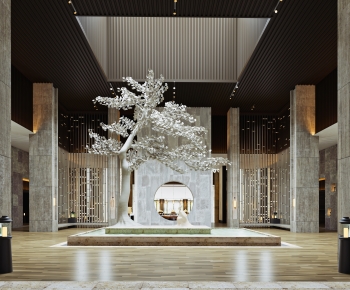 New Chinese Style Lobby Hall-ID:187149017