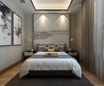 New Chinese Style Bedroom-ID:259577993