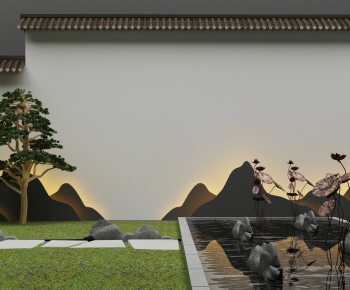 New Chinese Style Courtyard/landscape-ID:134363898