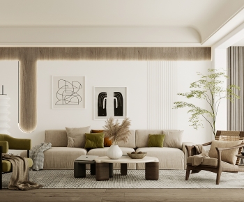 Wabi-sabi Style A Living Room-ID:868731029