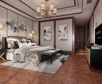 New Chinese Style Bedroom-ID:870721108