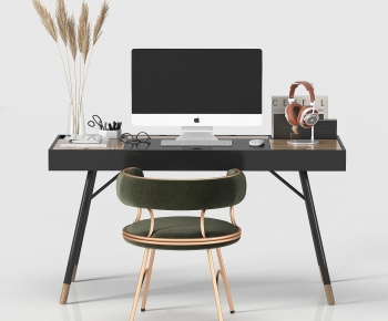 Modern Computer Desk And Chair-ID:591396099