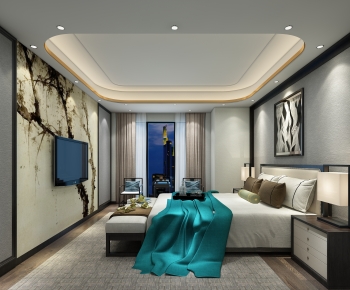 New Chinese Style Bedroom-ID:318312888