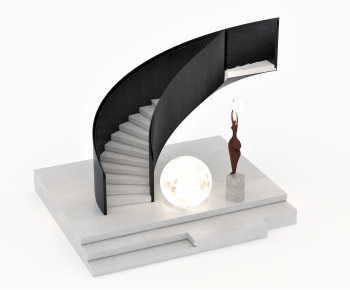Modern Rotating Staircase-ID:389549979