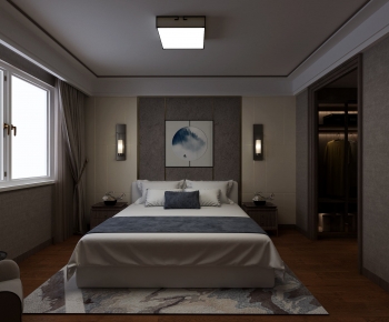 New Chinese Style Bedroom-ID:974221944