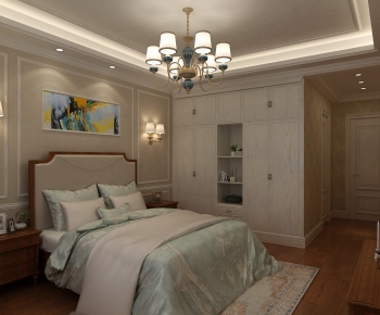 Simple European Style Bedroom-ID:791831974