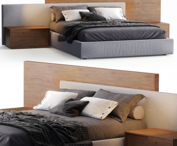 Modern Double Bed-ID:397823107