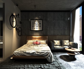Industrial Style Bedroom-ID:983877906