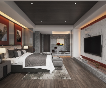 New Chinese Style Bedroom-ID:222230022