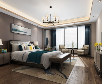 New Chinese Style Bedroom-ID:423948056