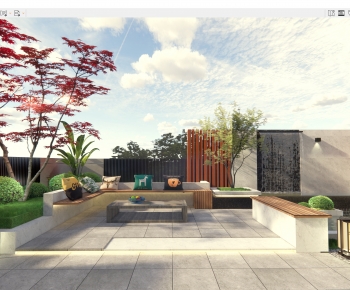 Modern New Chinese Style Courtyard/landscape-ID:733066084