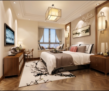 New Chinese Style Bedroom-ID:690006972