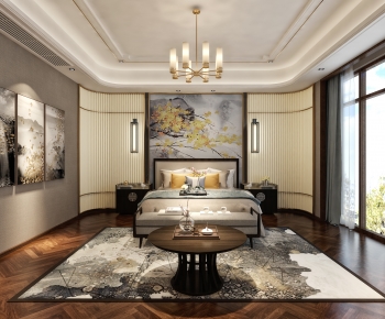 New Chinese Style Bedroom-ID:539187913