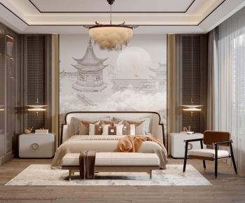 New Chinese Style Bedroom-ID:470314039