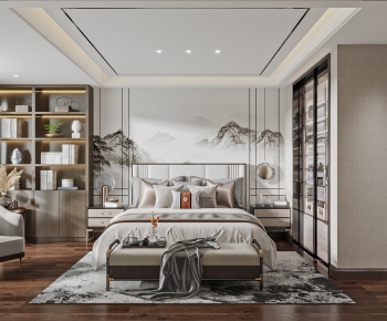 New Chinese Style Bedroom-ID:820462945