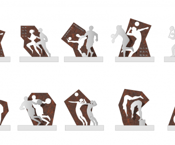 现代运动人物雕塑小品-ID:121043928