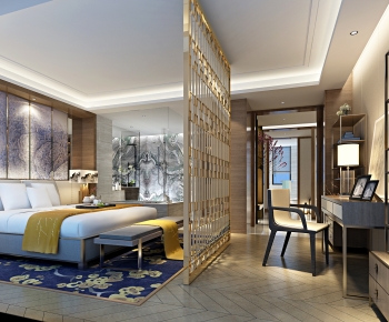 New Chinese Style Bedroom-ID:303787958