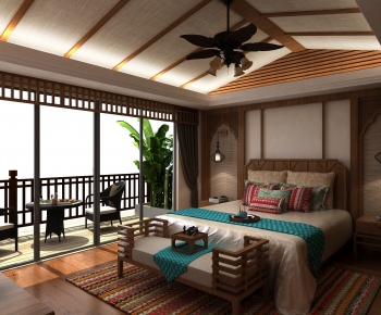 Southeast Asian Style Bedroom-ID:878268009