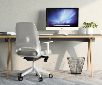 Industrial Style Computer Desk And Chair-ID:350410943