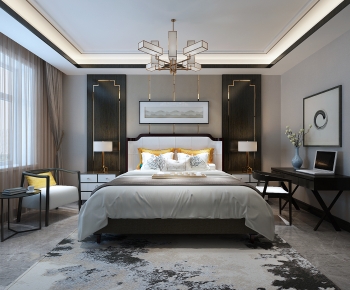 New Chinese Style Bedroom-ID:599106073