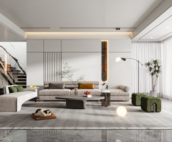 Modern A Living Room-ID:834353925