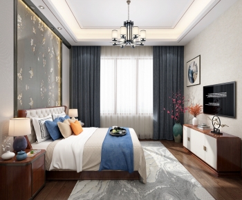 New Chinese Style Bedroom-ID:330992949