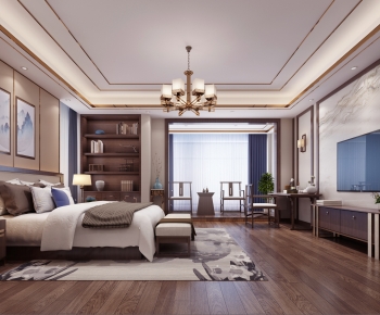 New Chinese Style Bedroom-ID:689049968