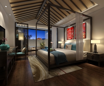 New Chinese Style Bedroom-ID:870353949