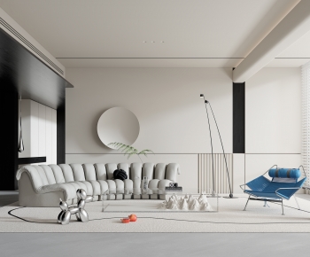 Modern Wabi-sabi Style A Living Room-ID:554039518